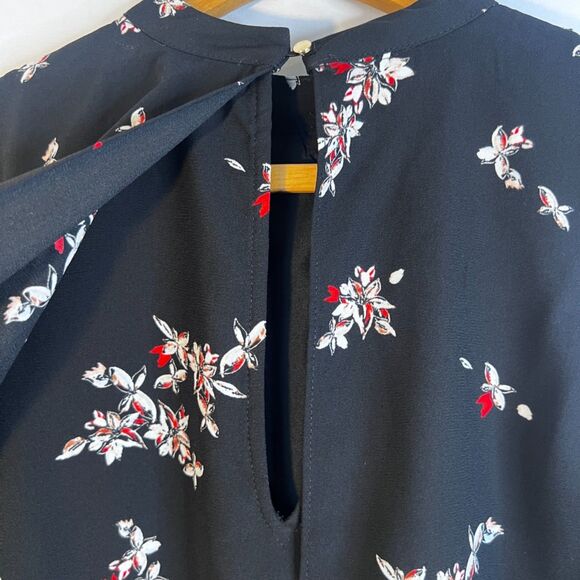 Apt 9 Sleeveless Floral Print Aline Dress Ruffled Bodice Dressy Size Large - Picture 6 of 11